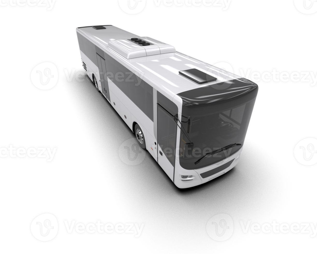 Realistic bus isolated on background. 3d rendering - illustration png