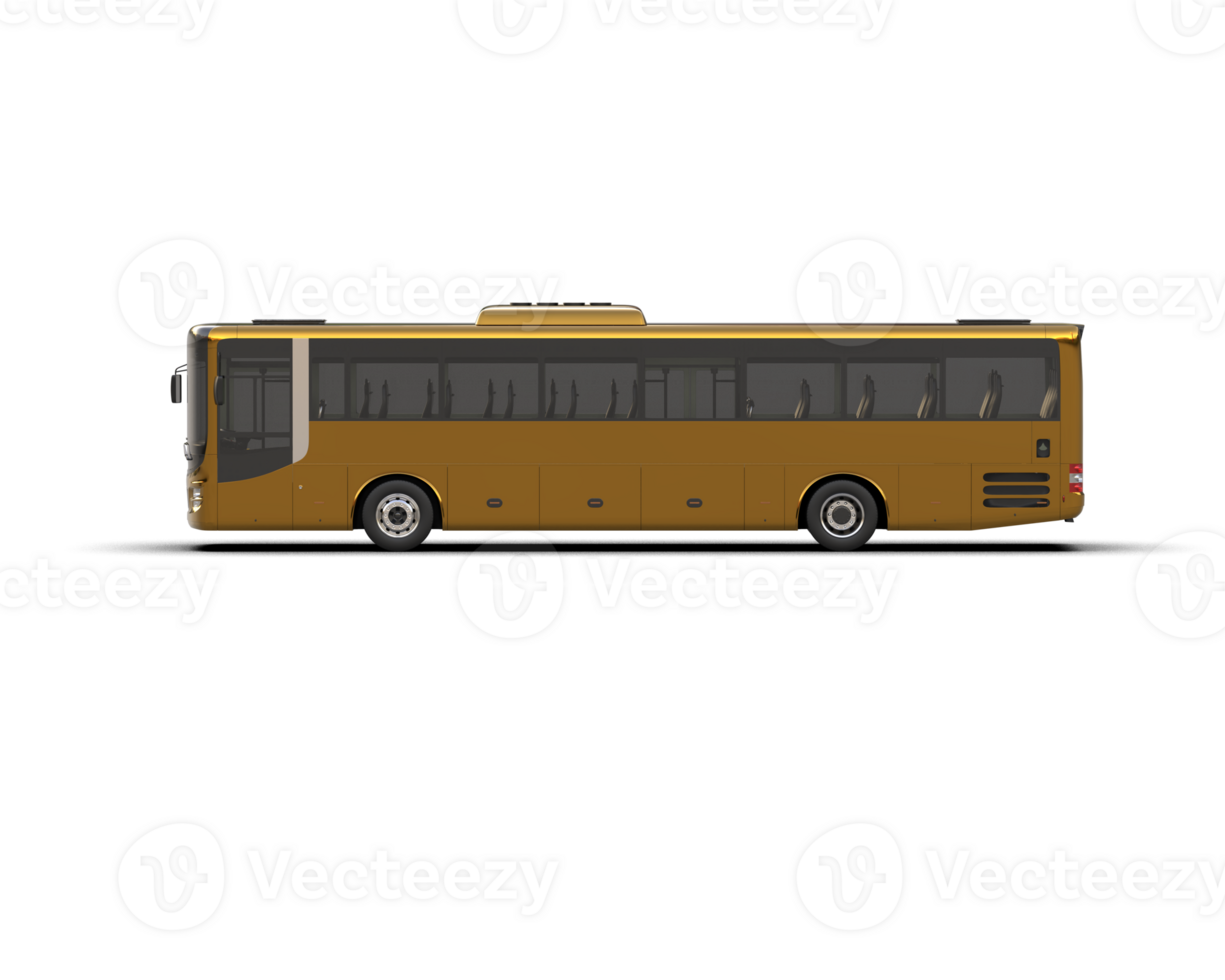 Realistic bus isolated on background. 3d rendering - illustration png