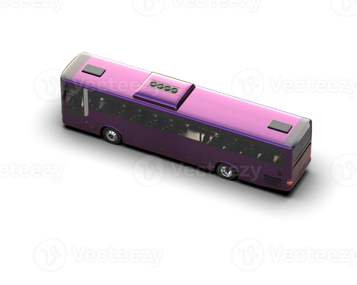 Realistic bus isolated on background. 3d rendering - illustration png