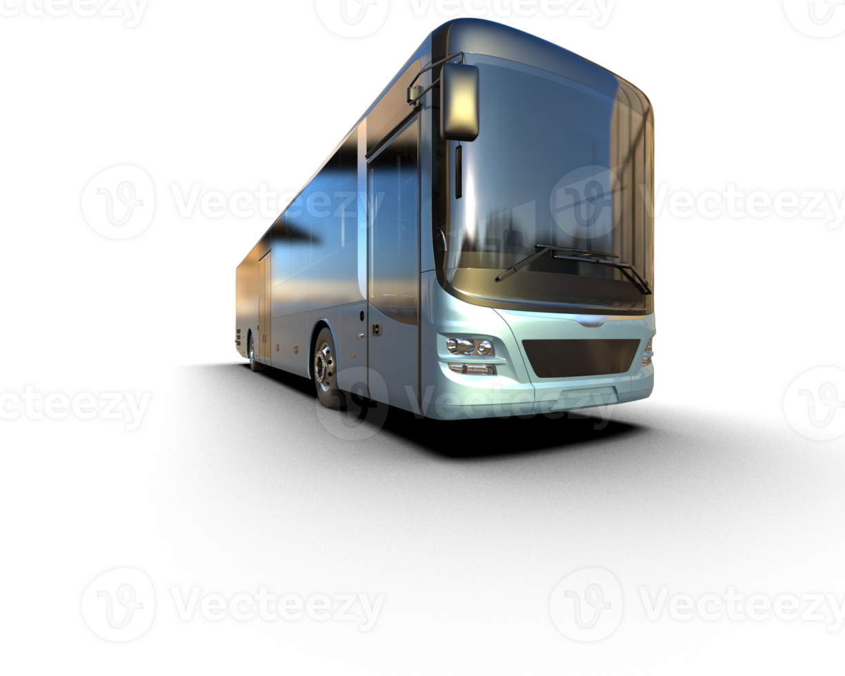 Realistic bus isolated on background. 3d rendering - illustration png