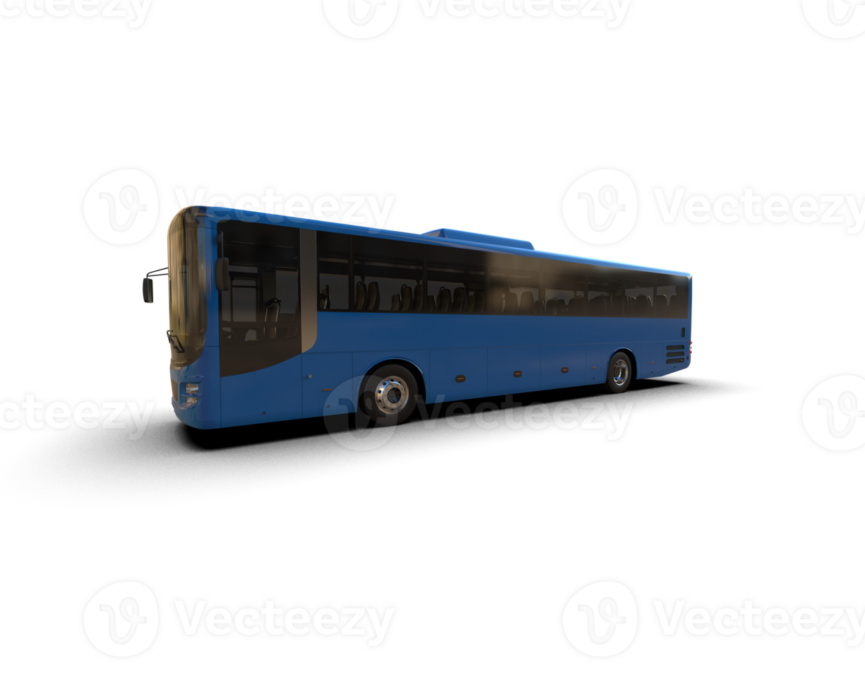 Realistic bus isolated on background. 3d rendering - illustration png