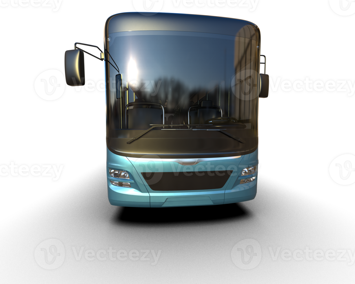 Realistic bus isolated on background. 3d rendering - illustration png