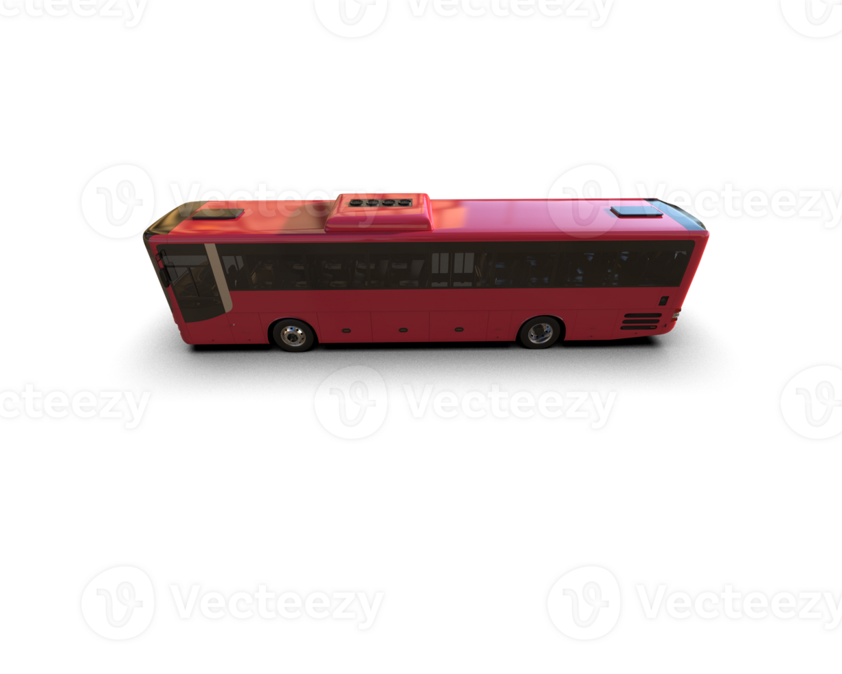 Realistic bus isolated on background. 3d rendering - illustration png