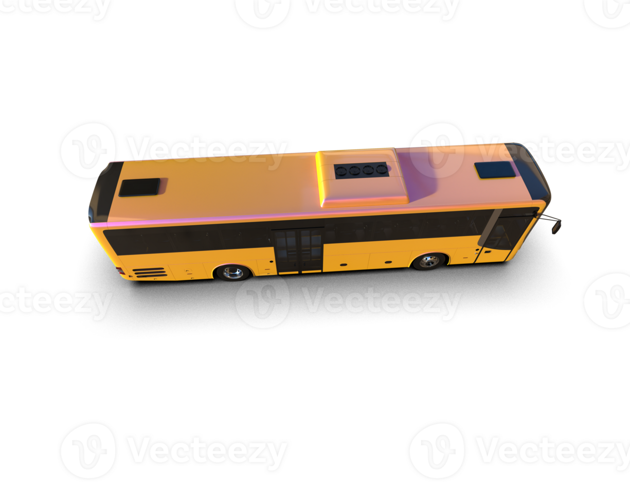 Realistic bus isolated on background. 3d rendering - illustration png