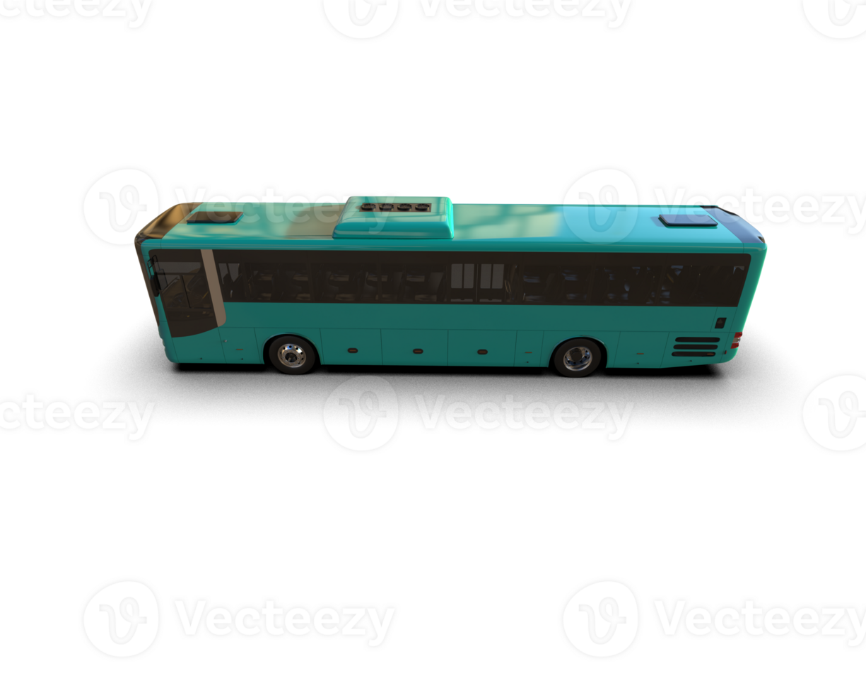 Realistic bus isolated on background. 3d rendering - illustration png