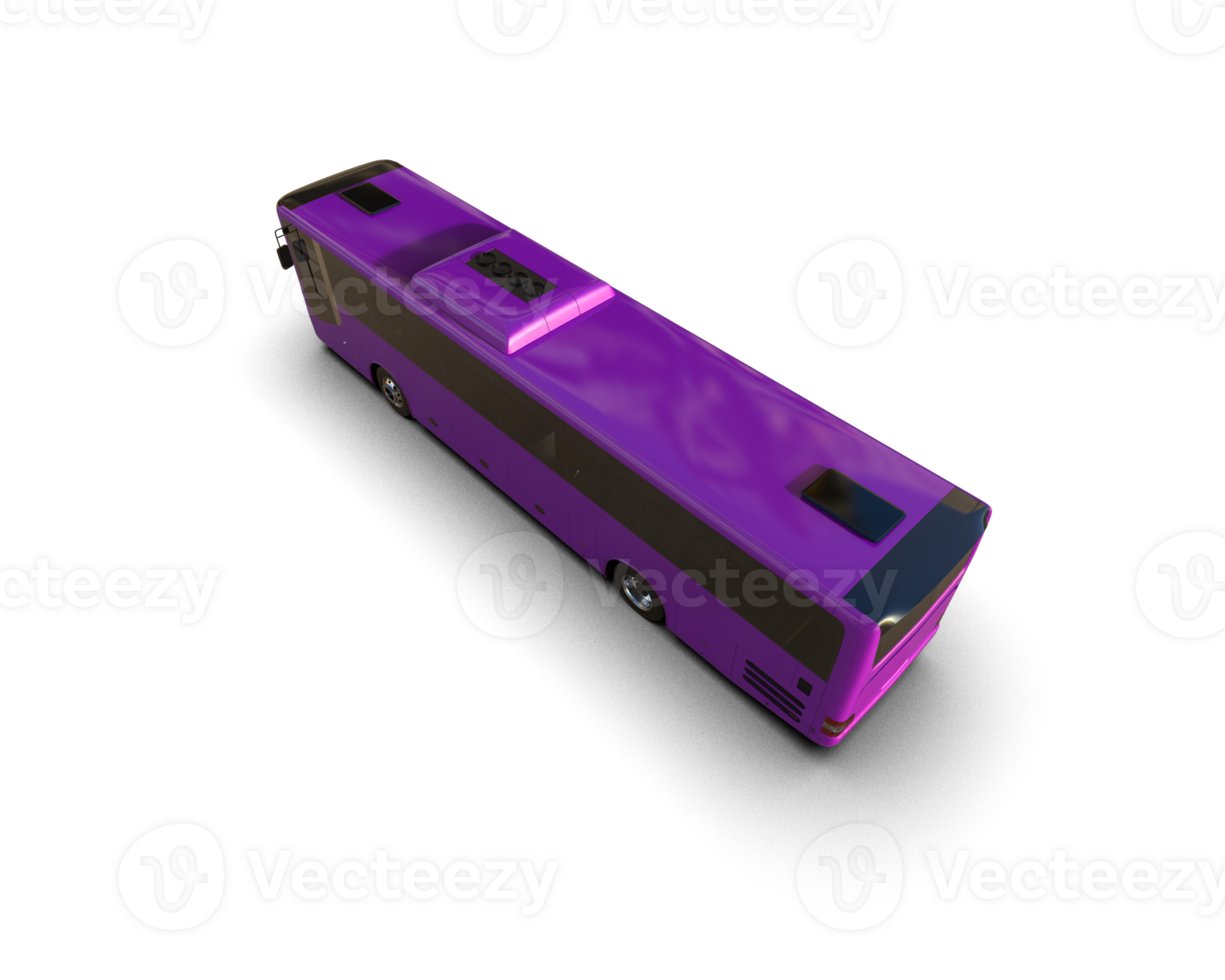 Realistic bus isolated on background. 3d rendering - illustration png