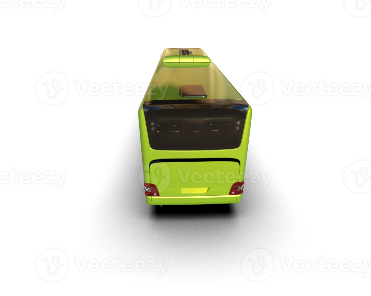 Realistic bus isolated on background. 3d rendering - illustration png