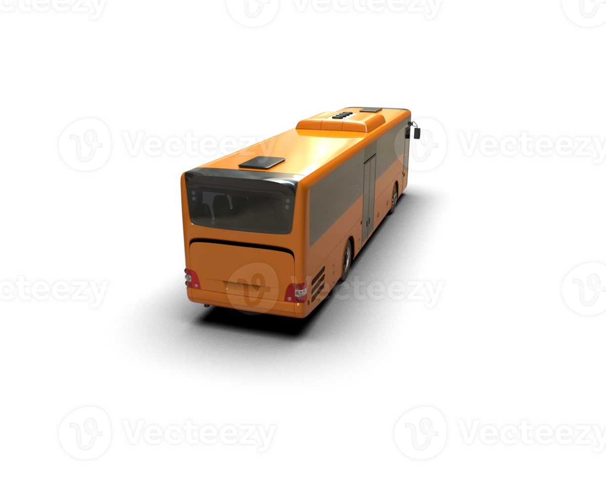 Realistic bus isolated on background. 3d rendering - illustration png