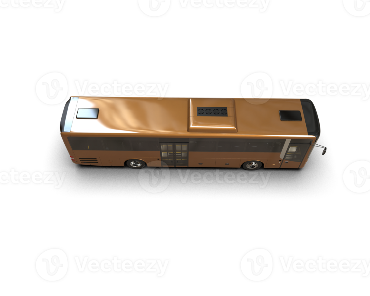 Realistic bus isolated on background. 3d rendering - illustration png
