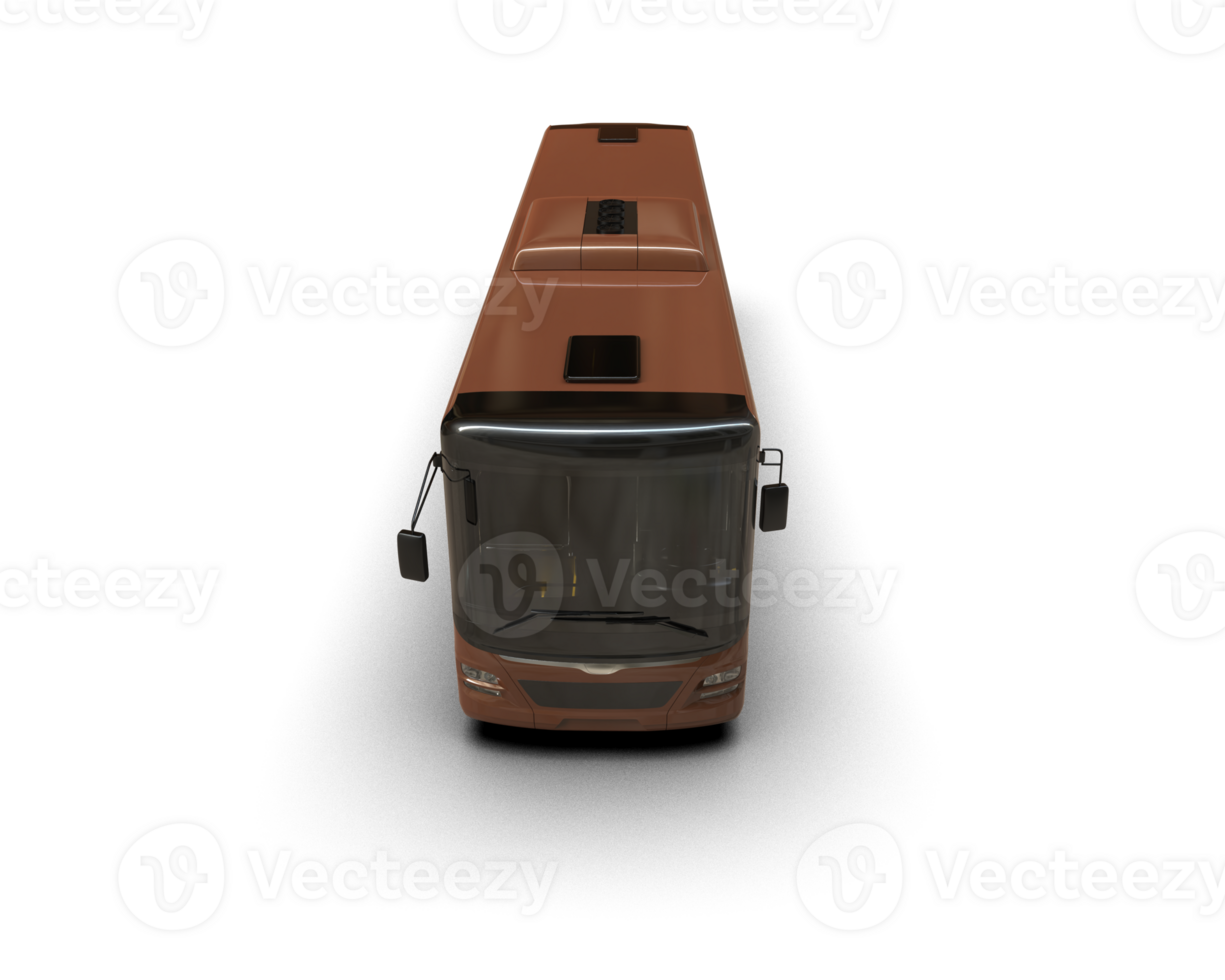 Realistic bus isolated on background. 3d rendering - illustration png