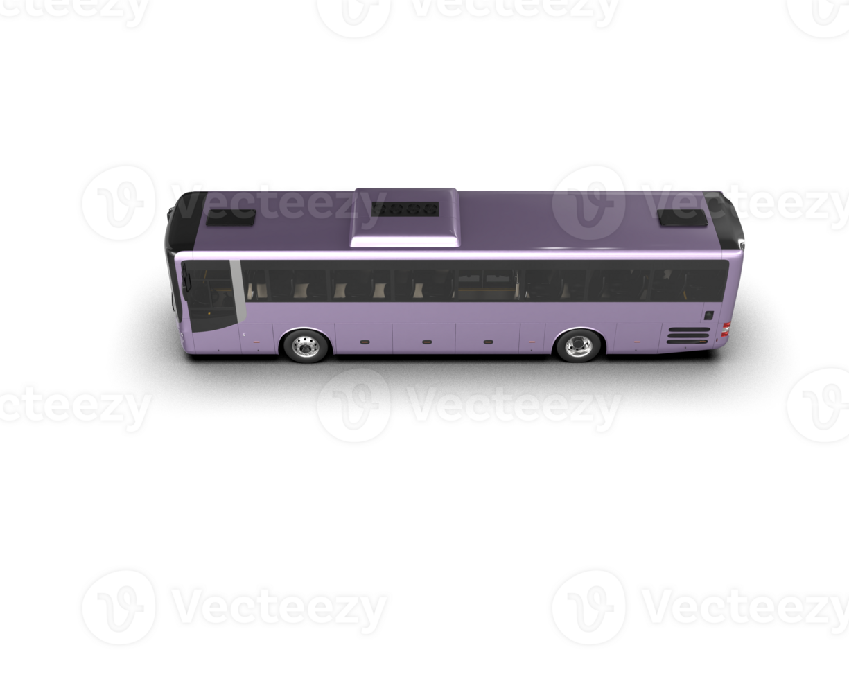 Realistic bus isolated on background. 3d rendering - illustration png