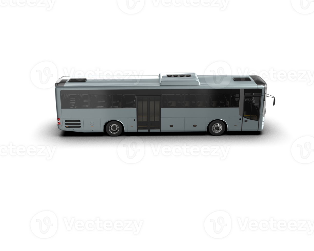 Realistic bus isolated on background. 3d rendering - illustration png