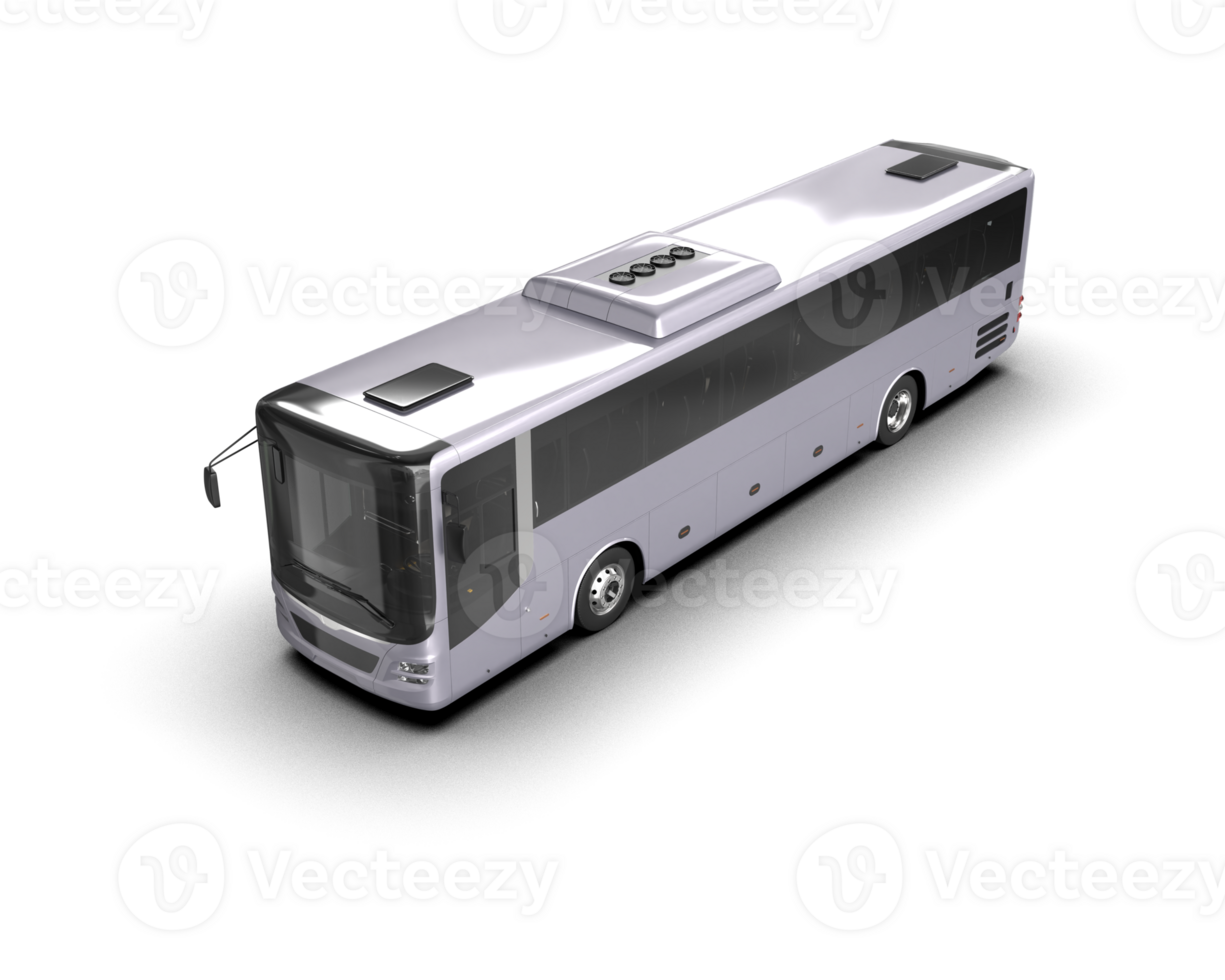 Realistic bus isolated on background. 3d rendering - illustration png