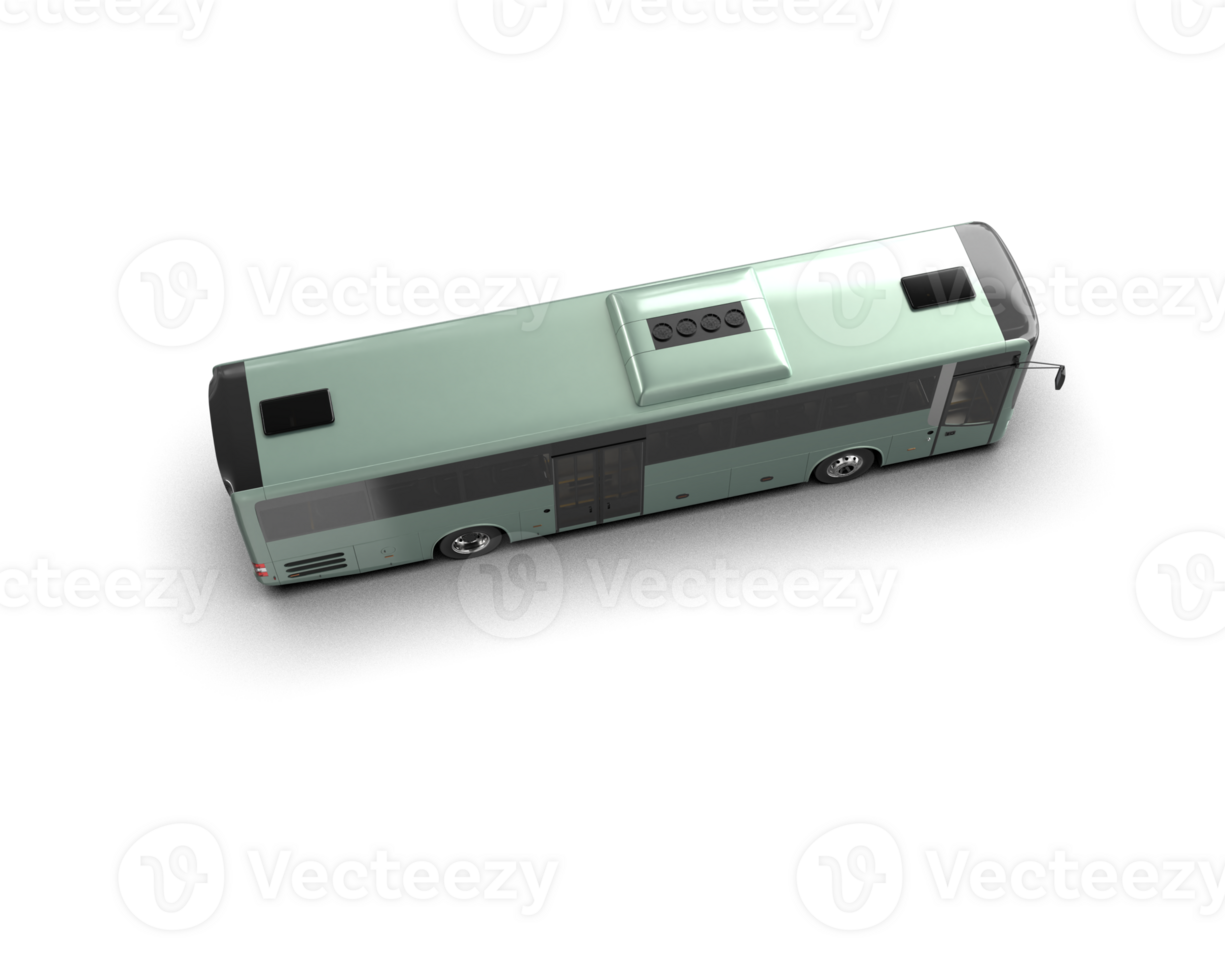 Realistic bus isolated on background. 3d rendering - illustration png