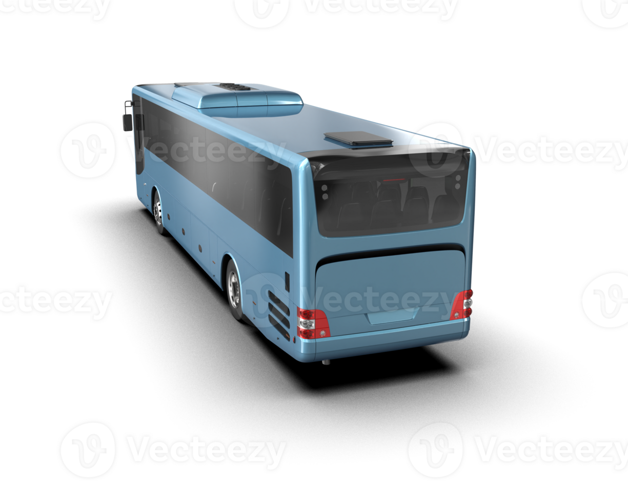 Realistic bus isolated on background. 3d rendering - illustration png