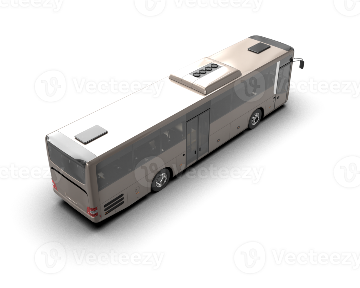 Realistic bus isolated on background. 3d rendering - illustration png