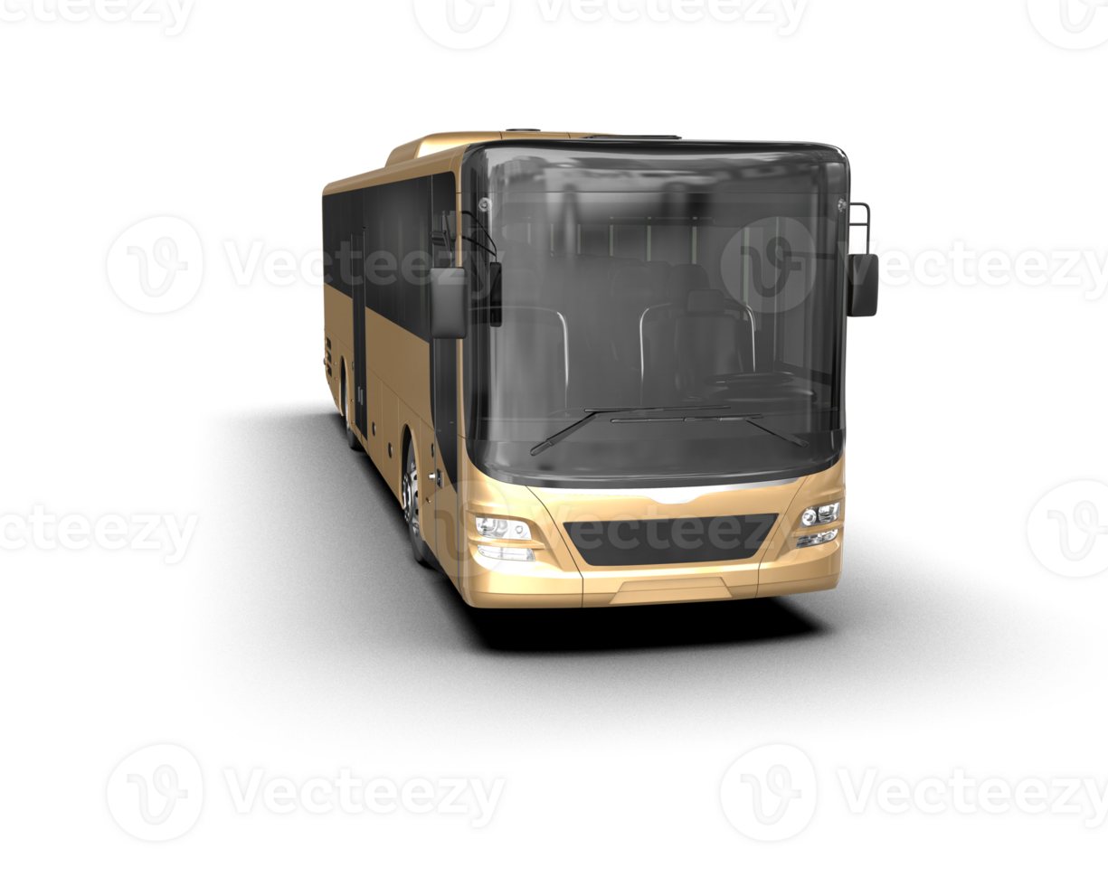 Realistic bus isolated on background. 3d rendering - illustration png
