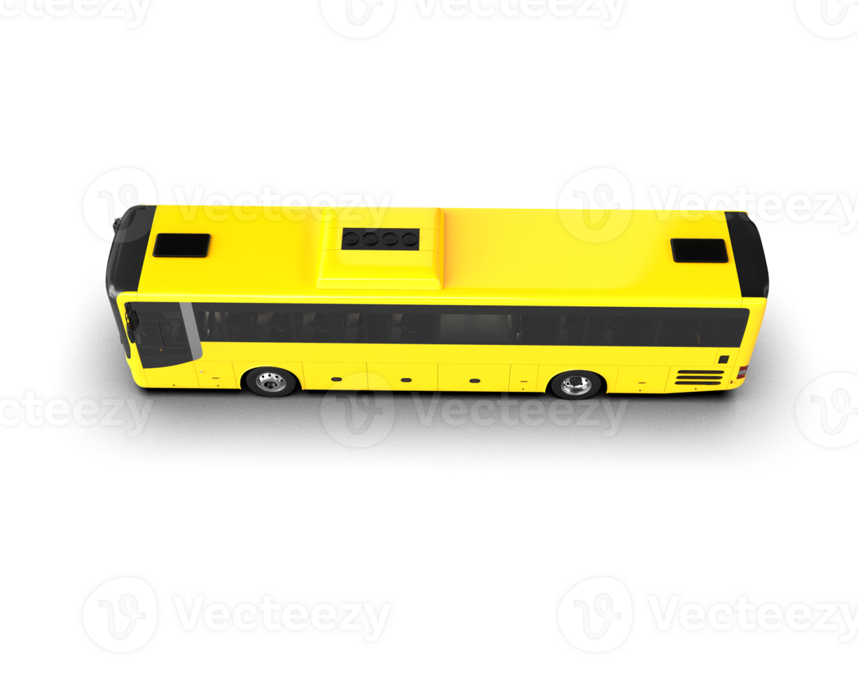 Realistic bus isolated on background. 3d rendering - illustration png