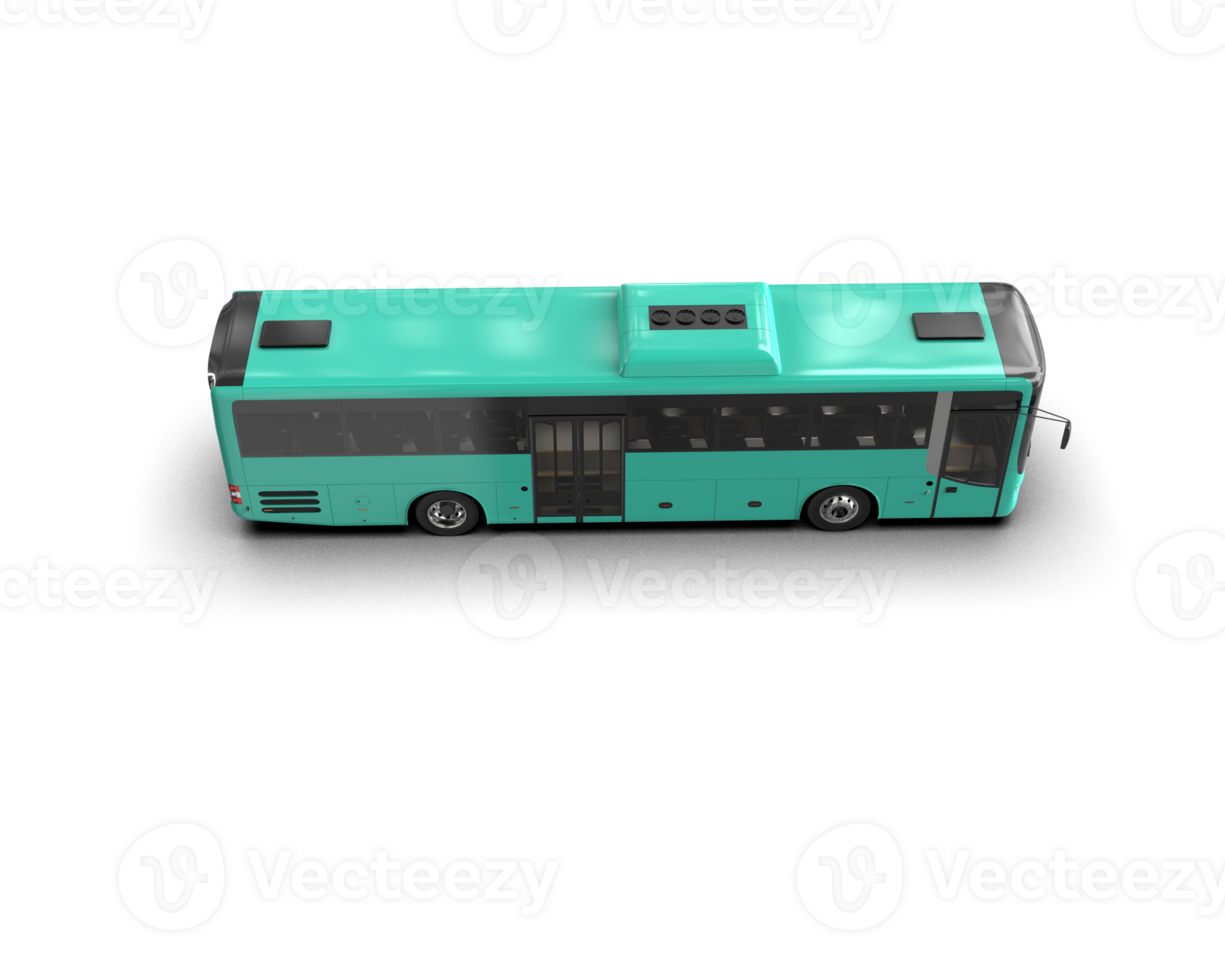 Realistic bus isolated on background. 3d rendering - illustration png