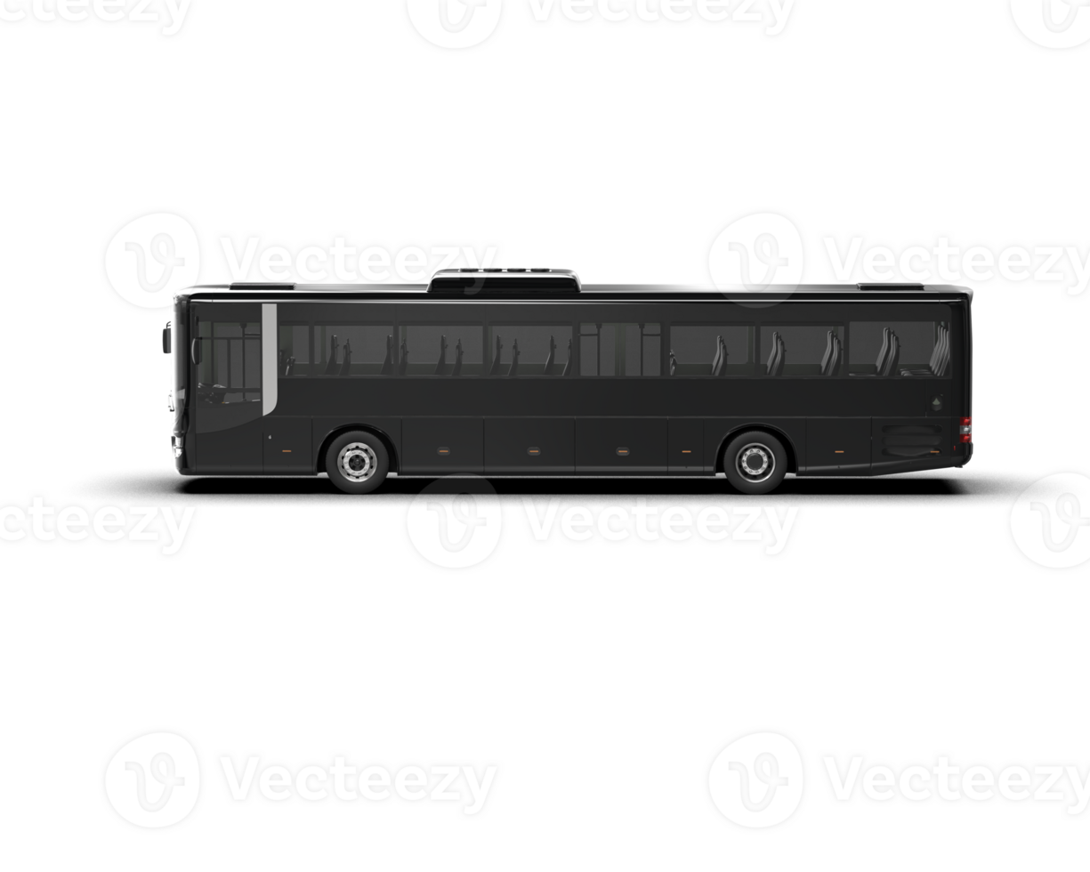 Realistic bus isolated on background. 3d rendering - illustration png