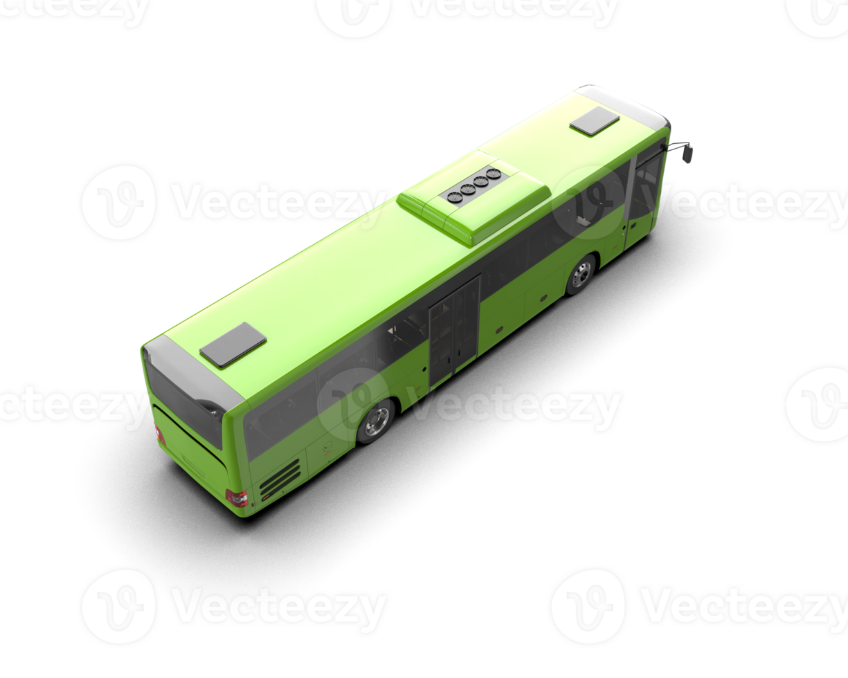 Realistic bus isolated on background. 3d rendering - illustration png