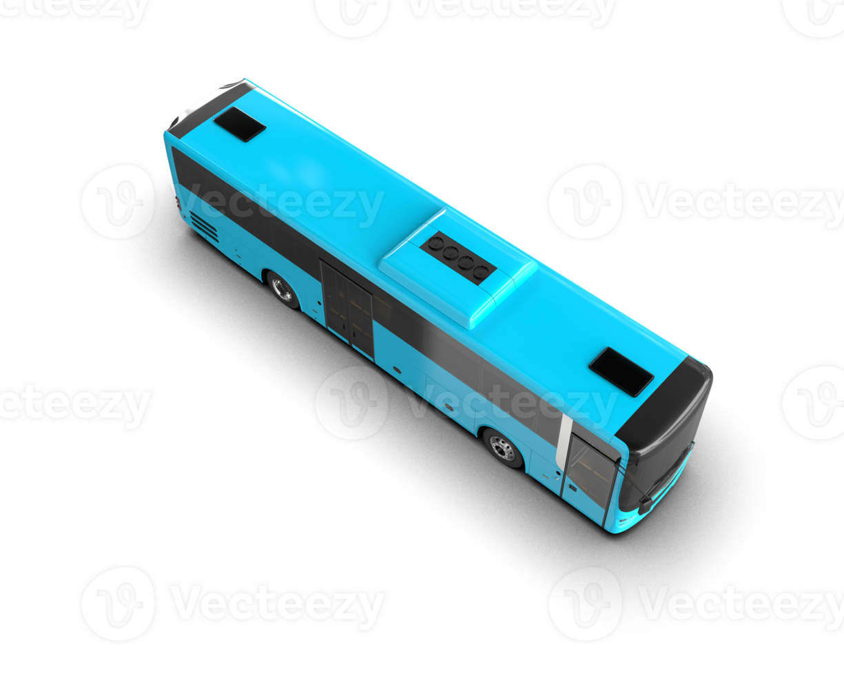 Realistic bus isolated on background. 3d rendering - illustration png