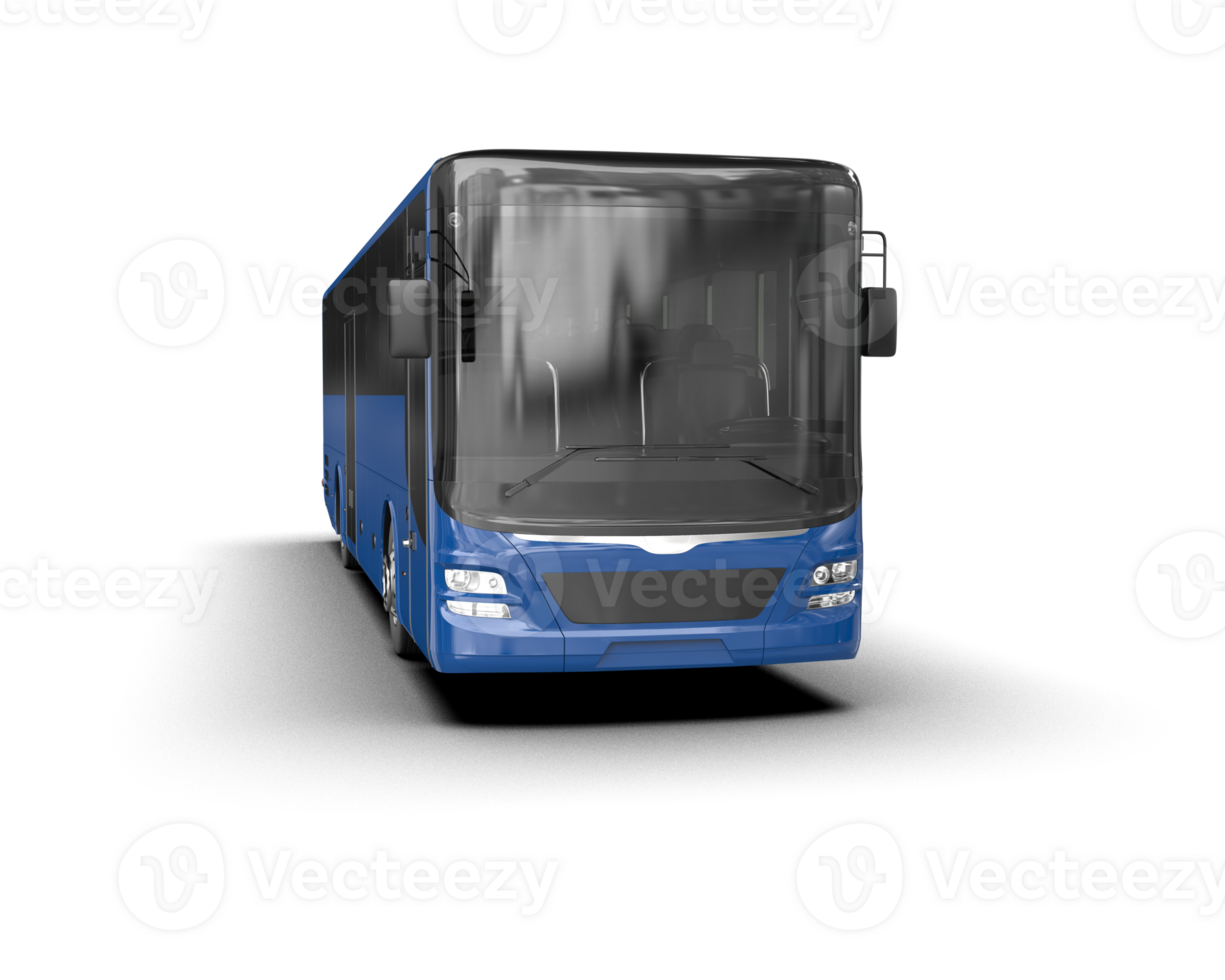 Realistic bus isolated on background. 3d rendering - illustration png