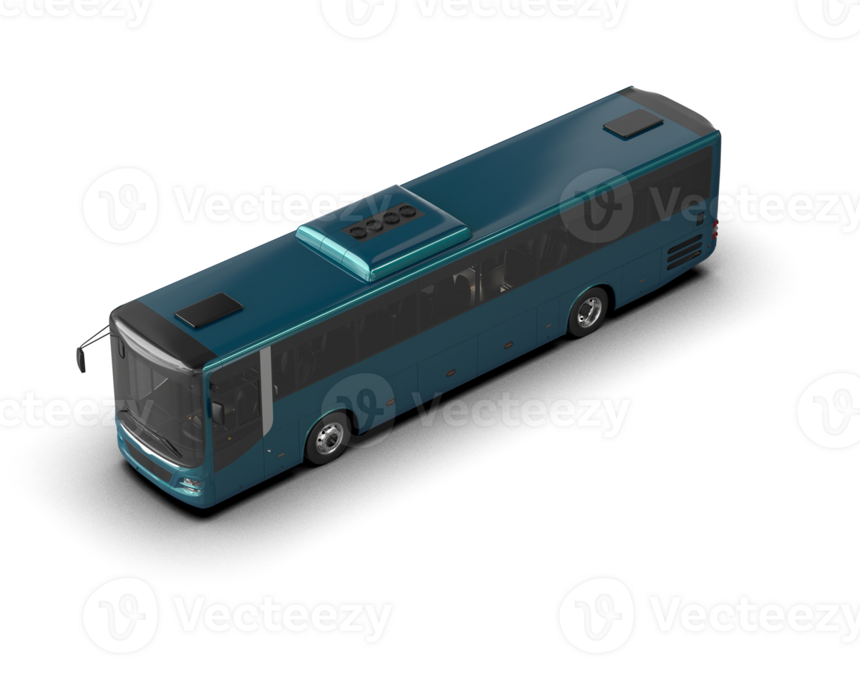 Realistic bus isolated on background. 3d rendering - illustration png