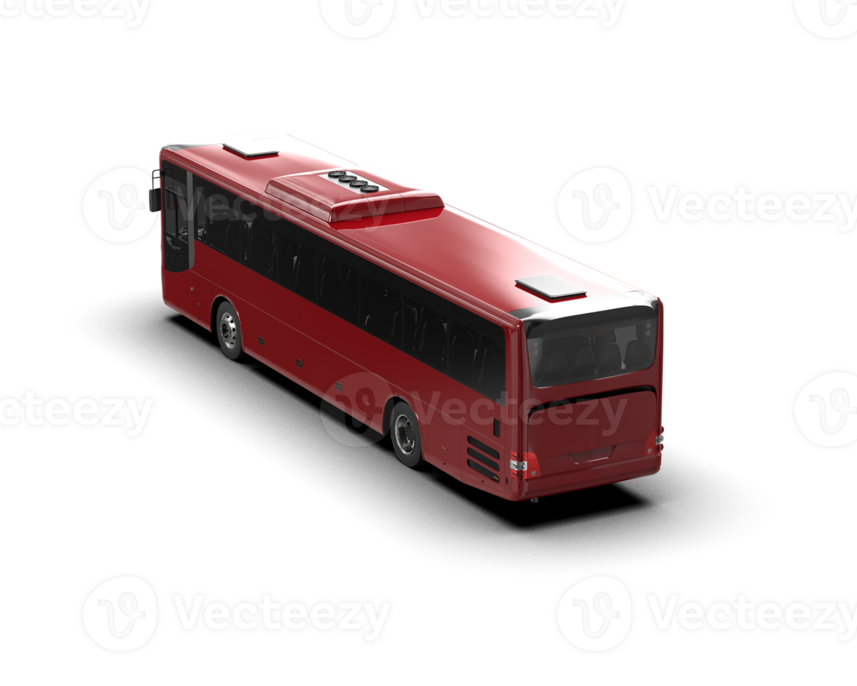Realistic bus isolated on background. 3d rendering - illustration png