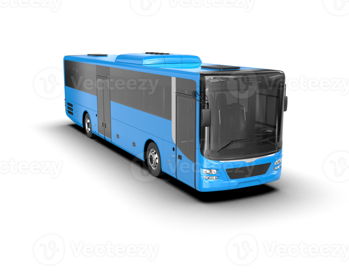 Realistic bus isolated on background. 3d rendering - illustration png