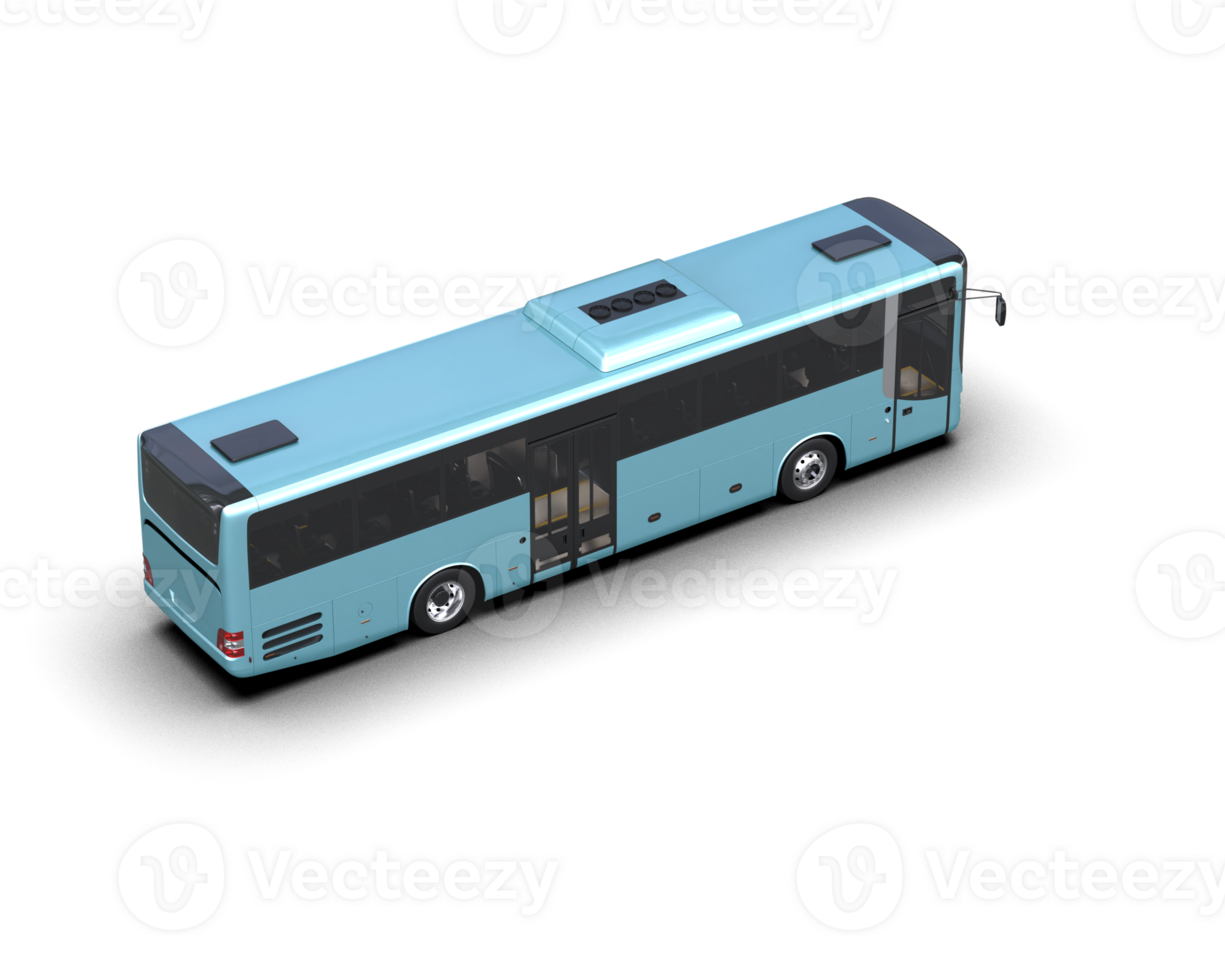 Realistic bus isolated on background. 3d rendering - illustration png