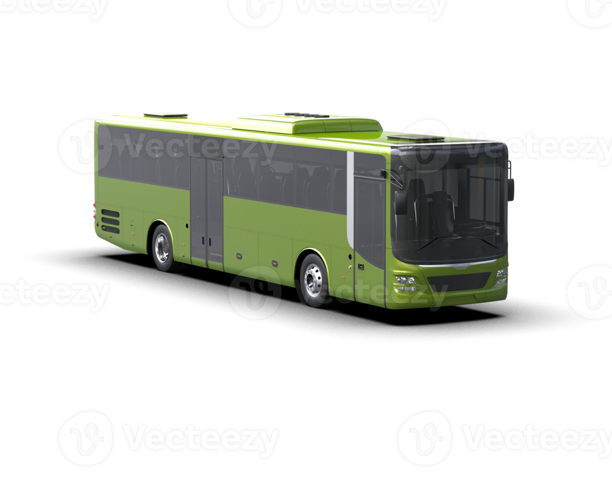 Realistic bus isolated on background. 3d rendering - illustration png
