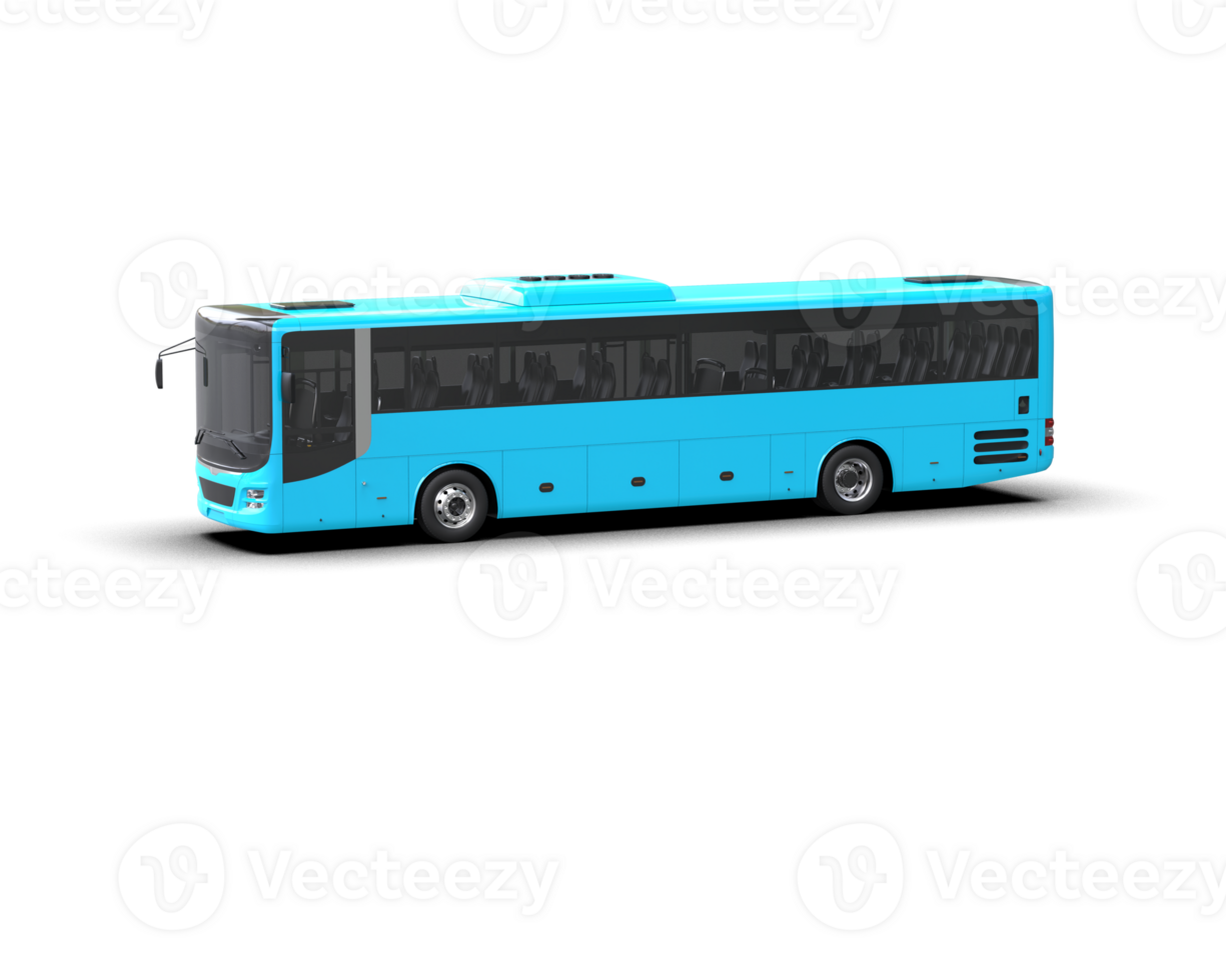Realistic bus isolated on background. 3d rendering - illustration png