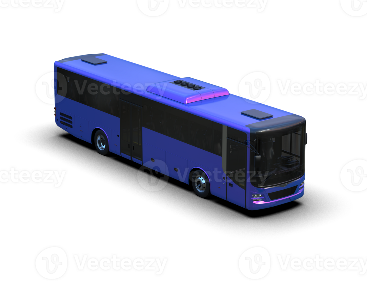 Realistic bus isolated on background. 3d rendering - illustration png