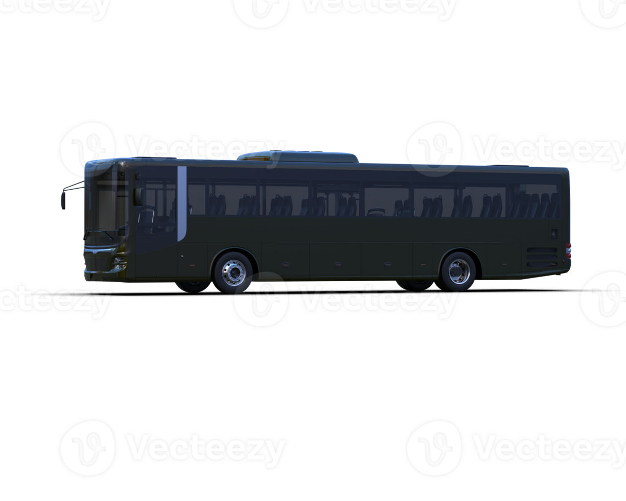 Realistic bus isolated on background. 3d rendering - illustration png