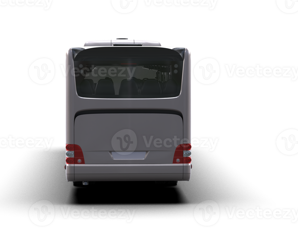 Realistic bus isolated on background. 3d rendering - illustration png