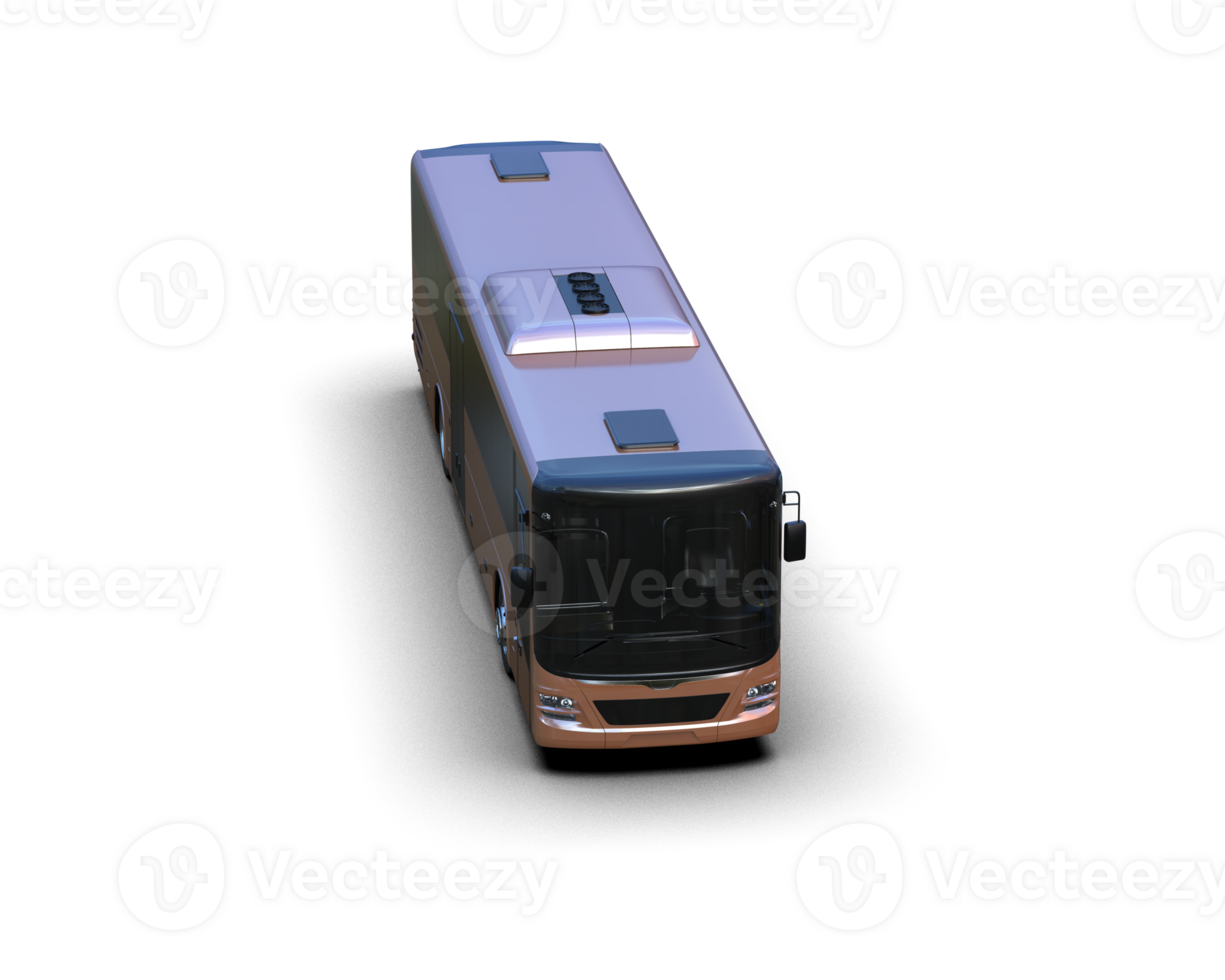 Realistic bus isolated on background. 3d rendering - illustration png