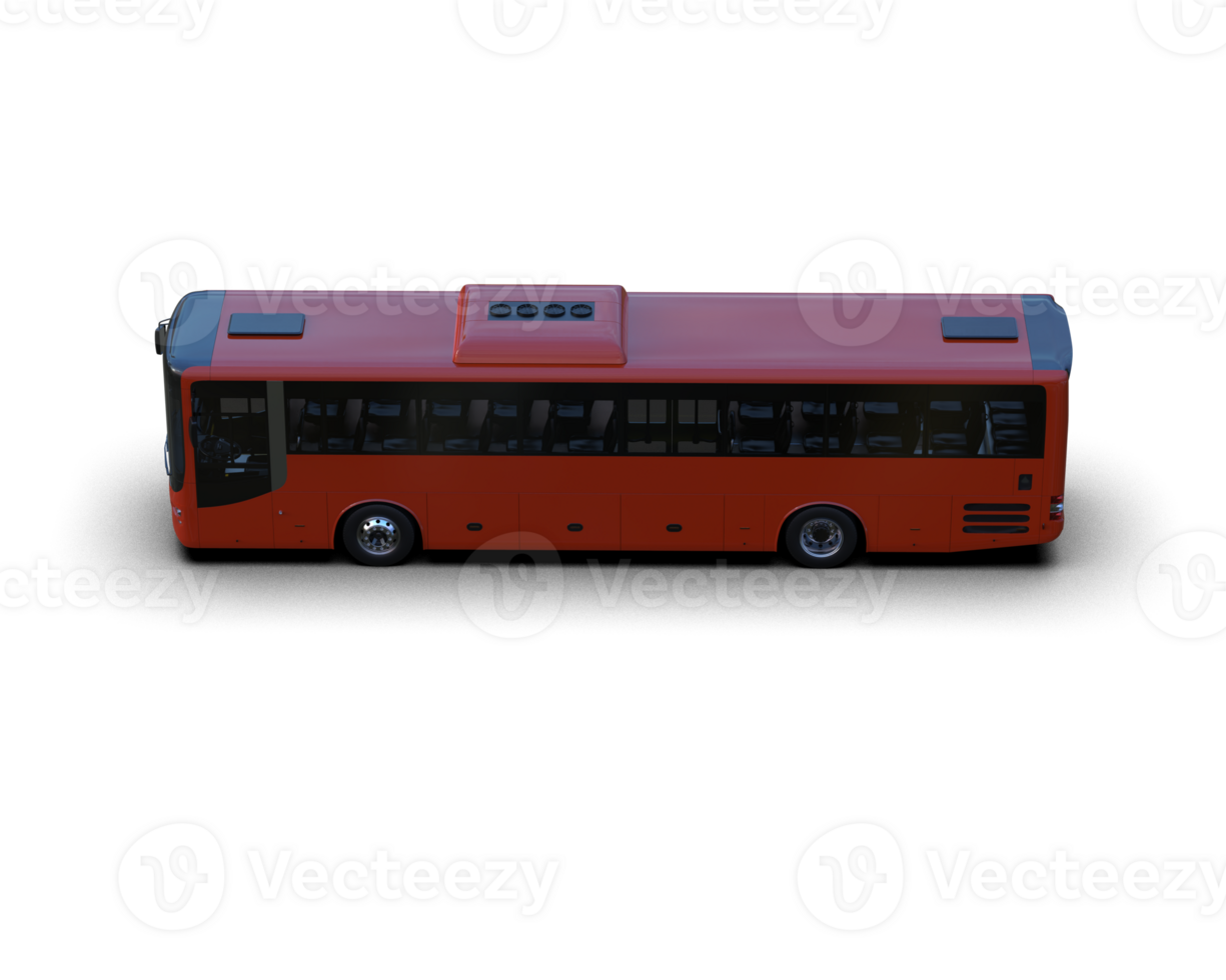 Realistic bus isolated on background. 3d rendering - illustration png