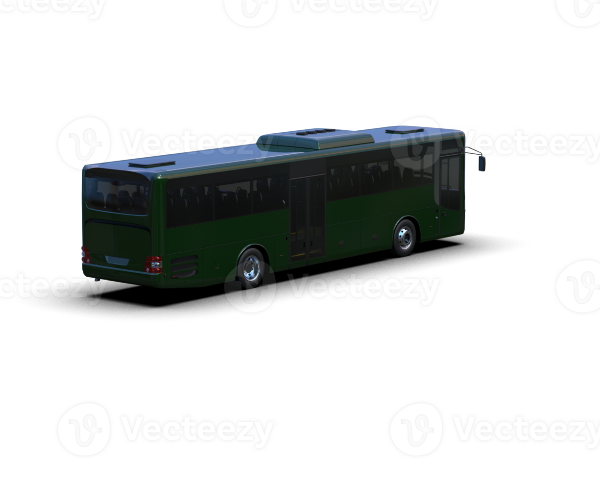 Realistic bus isolated on background. 3d rendering - illustration png