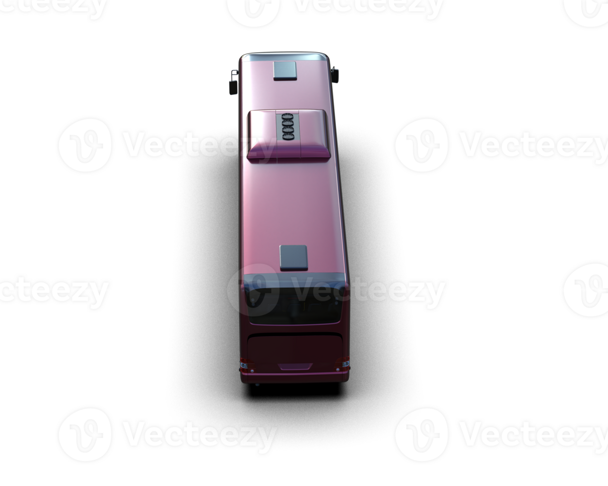 Realistic bus isolated on background. 3d rendering - illustration png