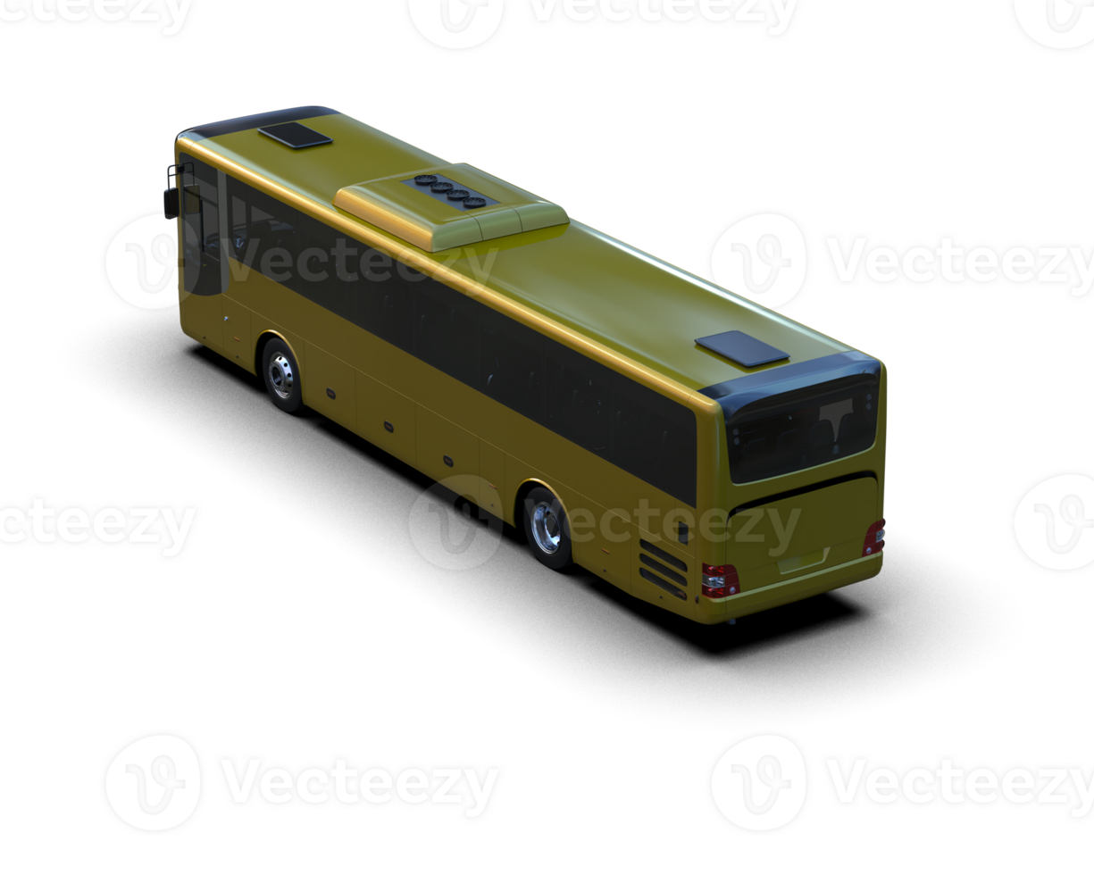 Realistic bus isolated on background. 3d rendering - illustration png