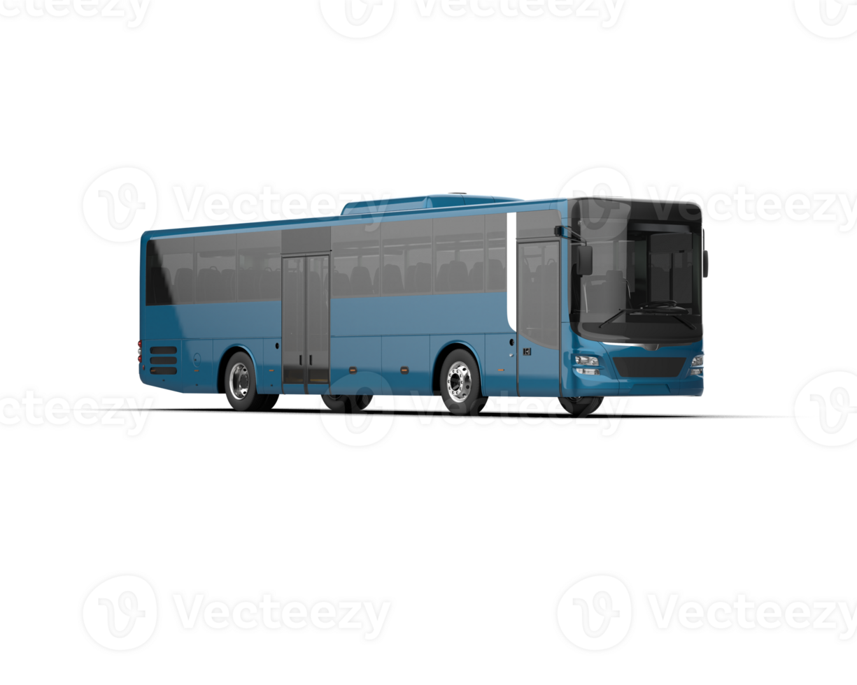 Realistic bus isolated on background. 3d rendering - illustration png