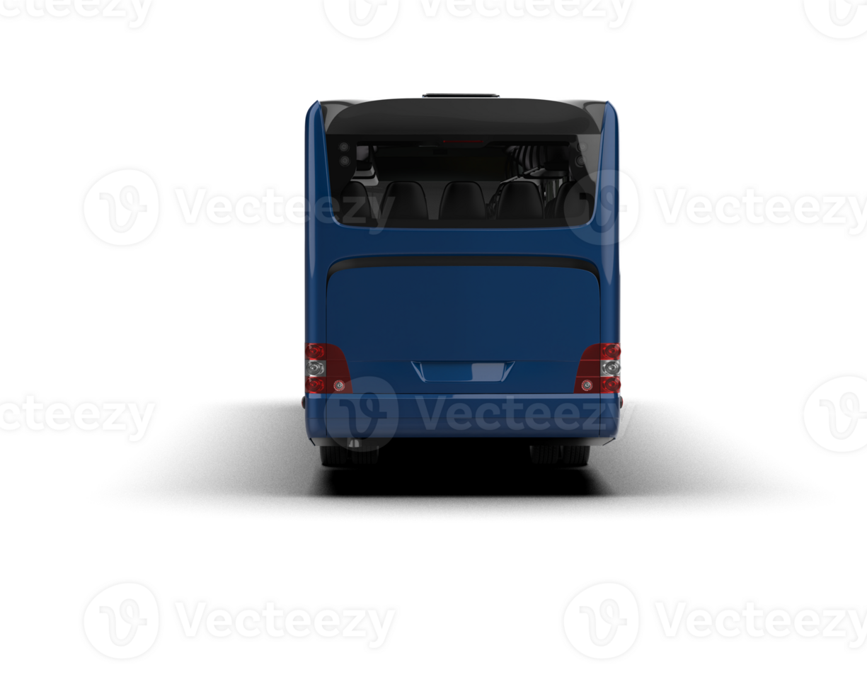 Realistic bus isolated on background. 3d rendering - illustration png