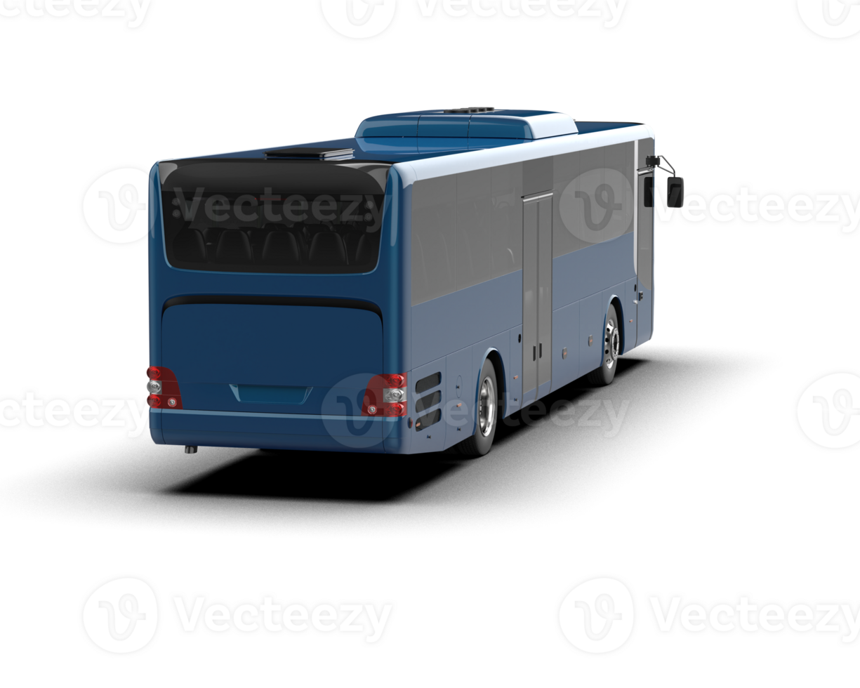 Realistic bus isolated on background. 3d rendering - illustration png