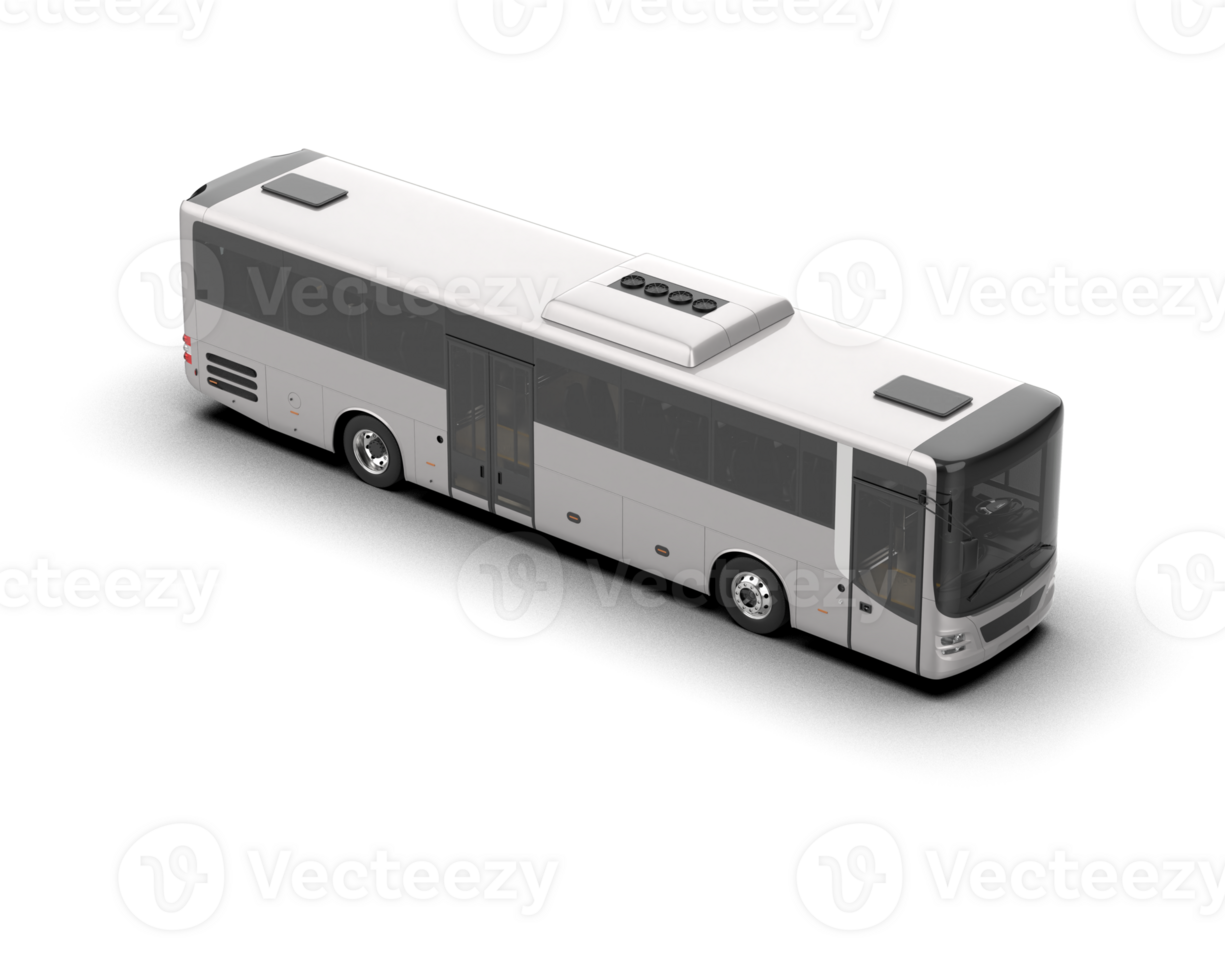 Realistic bus isolated on background. 3d rendering - illustration png
