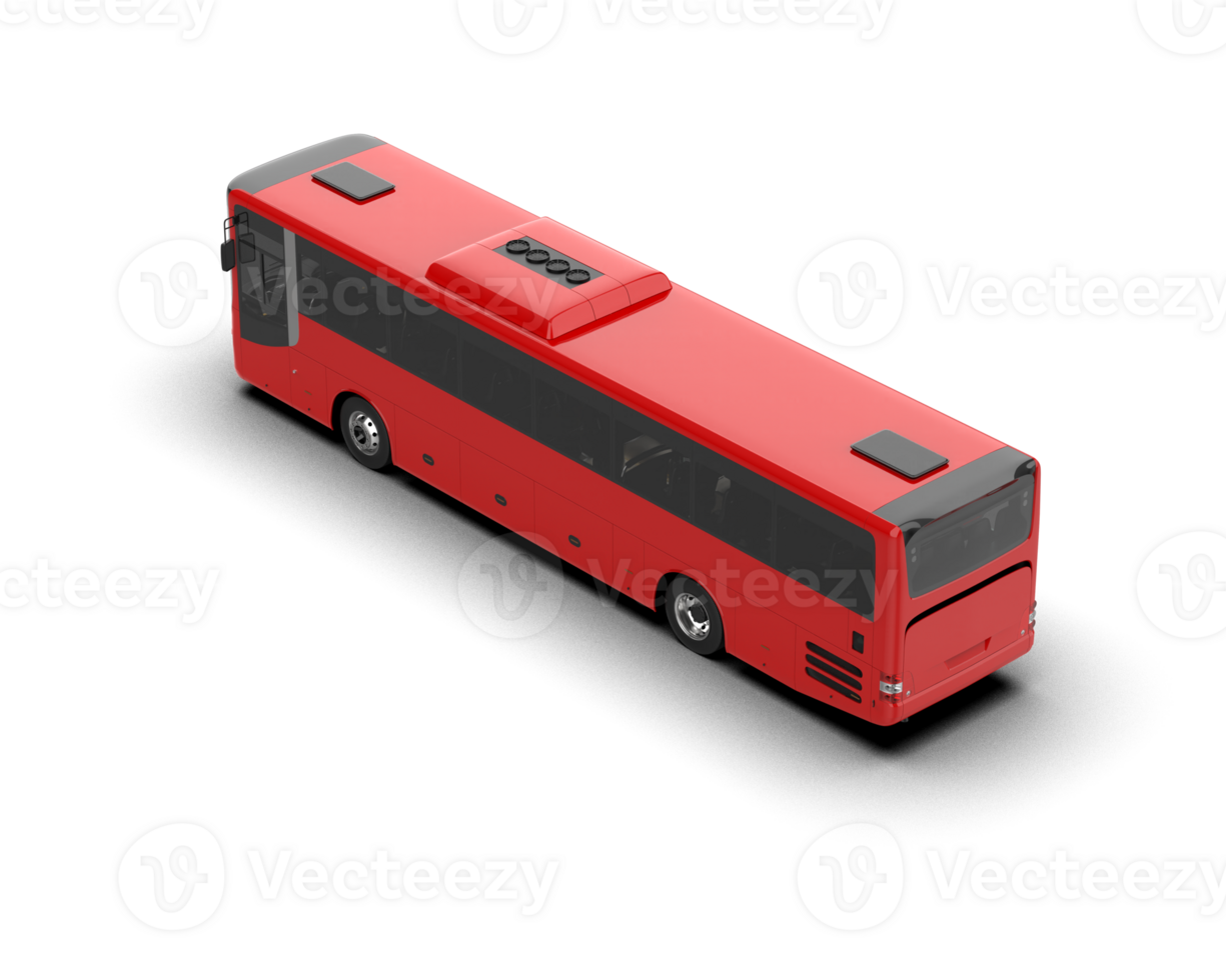 Realistic bus isolated on background. 3d rendering - illustration png
