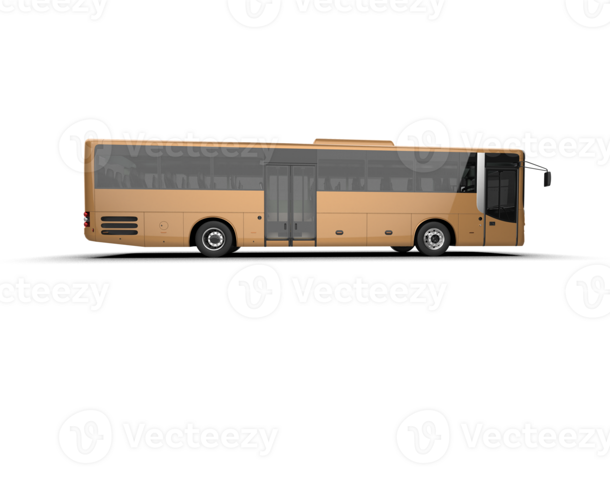 Realistic bus isolated on background. 3d rendering - illustration png