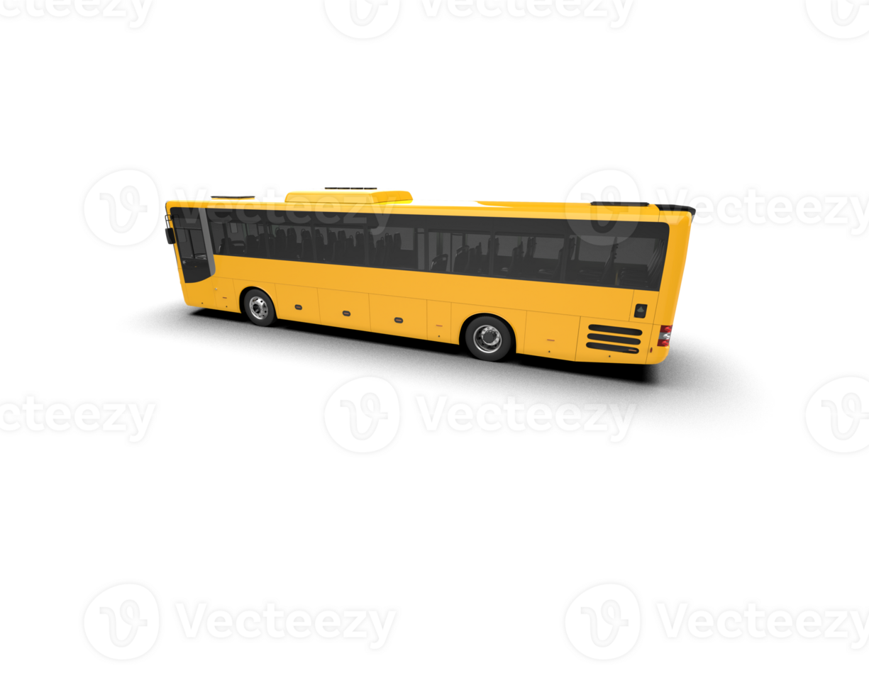 Realistic bus isolated on background. 3d rendering - illustration png