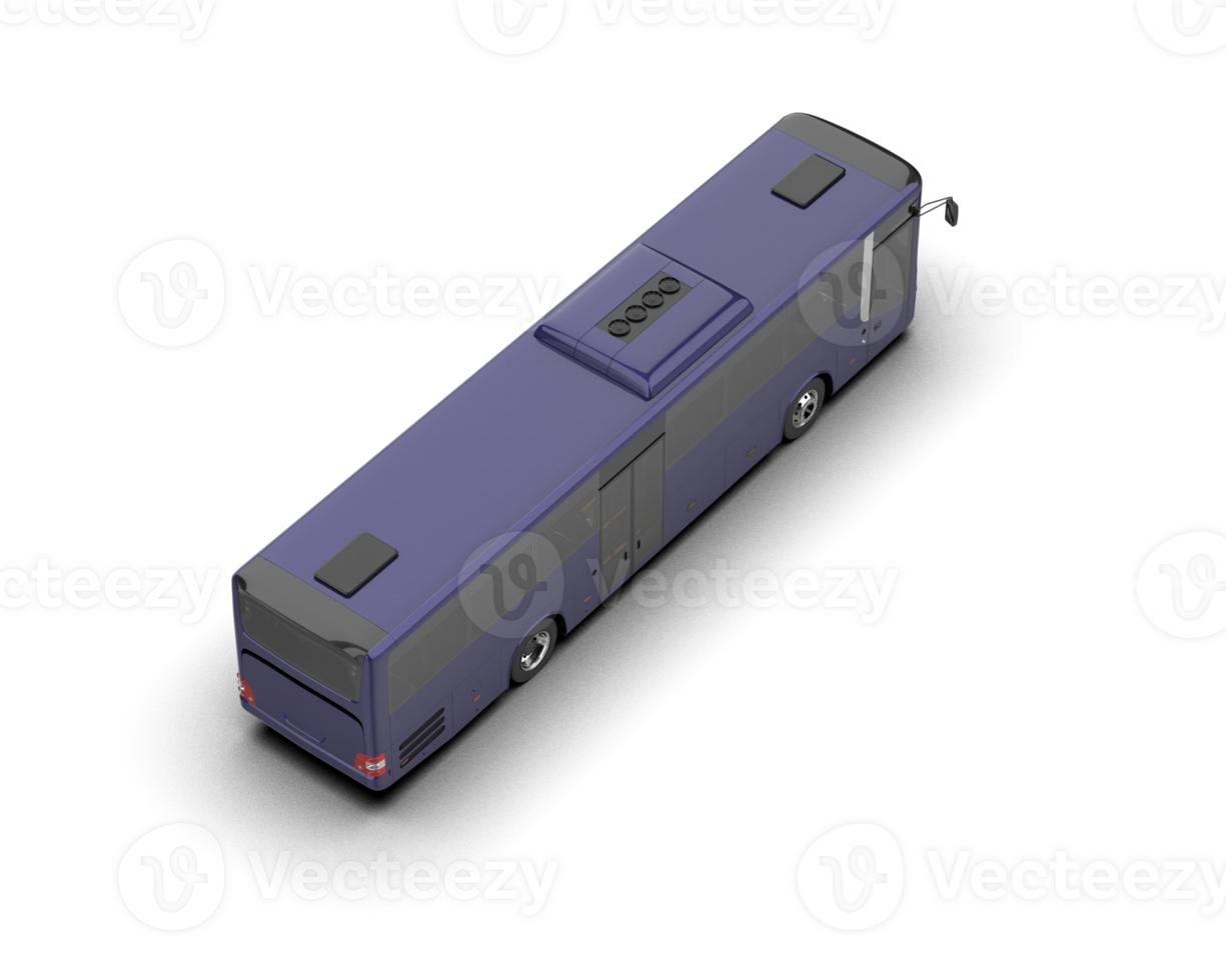 Realistic bus isolated on background. 3d rendering - illustration png
