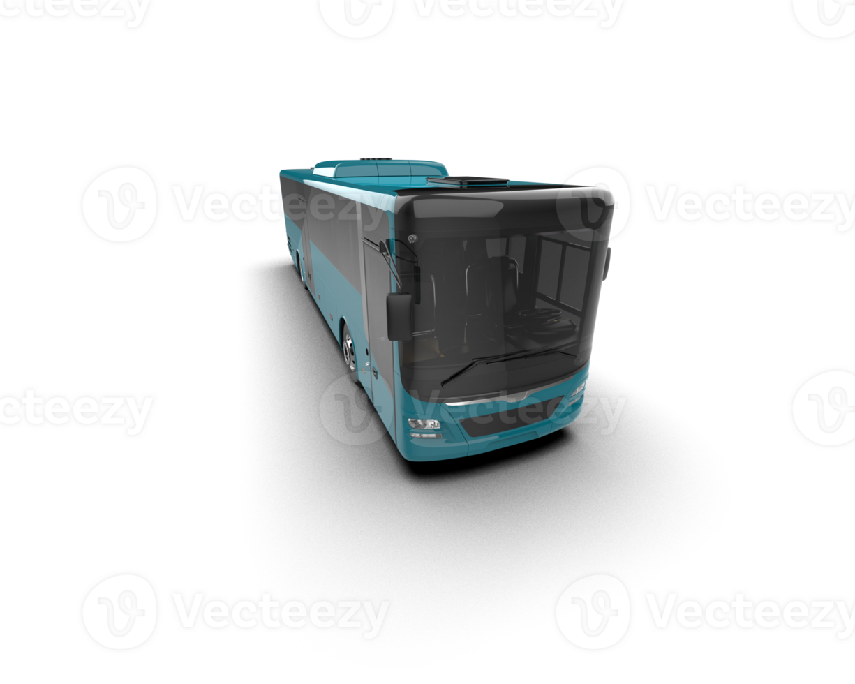 Realistic bus isolated on background. 3d rendering - illustration png
